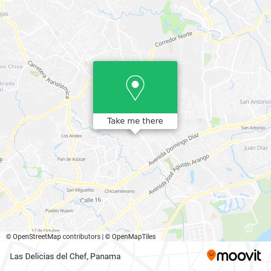 Las Delicias del Chef map