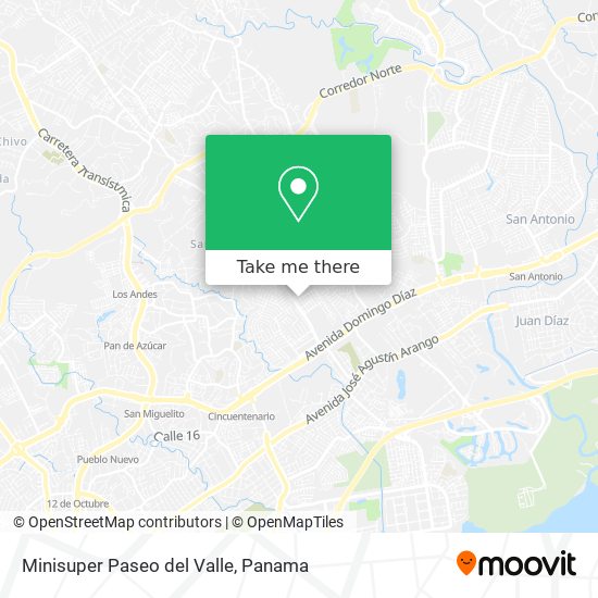 Mapa de Minisuper Paseo del Valle