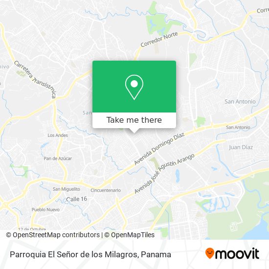 Mapa de Parroquia El Señor de los Milagros