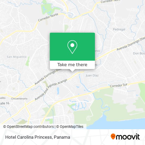 Hotel Carolina Princess map