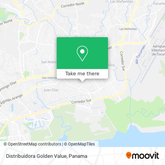 Mapa de Distribuidora Golden Value