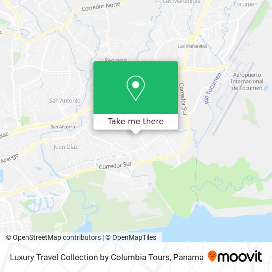 Mapa de Luxury Travel Collection by Columbia Tours