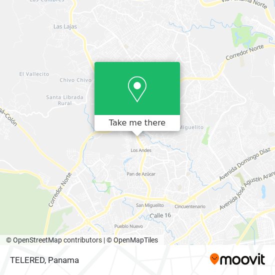 Mapa de TELERED