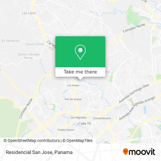 Residencial San Jose map