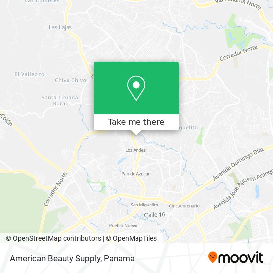 Mapa de American Beauty Supply