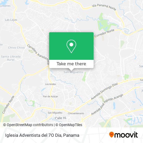 Iglesia Adventista del 7O Dia map