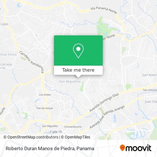 Roberto Duran Manos de Piedra map
