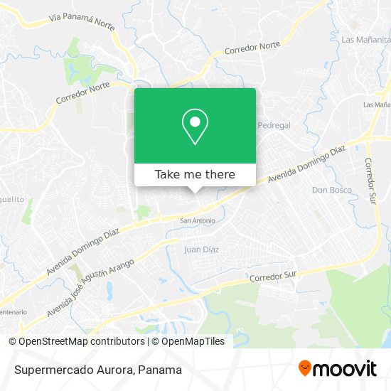 Supermercado Aurora map