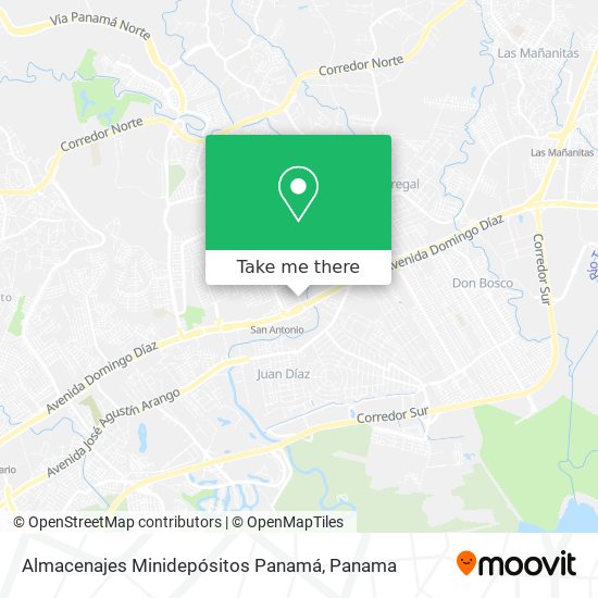 Almacenajes Minidepósitos Panamá map