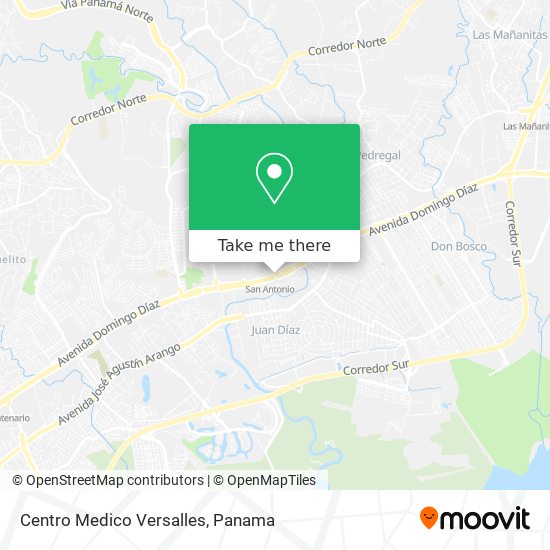 Centro Medico Versalles map