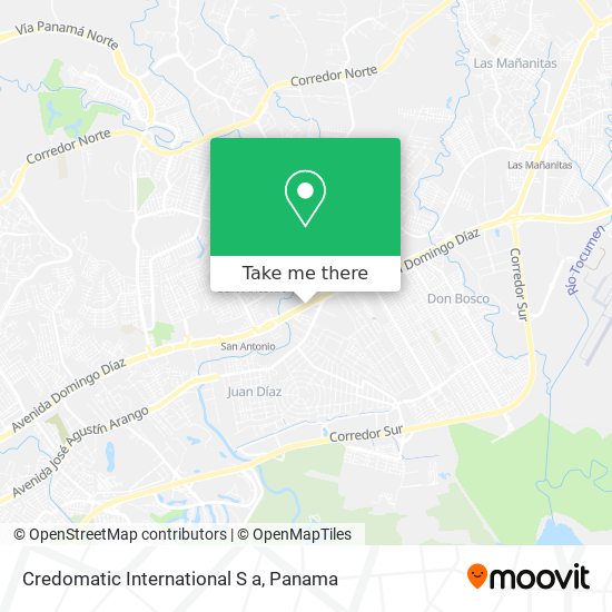 Credomatic International S a map