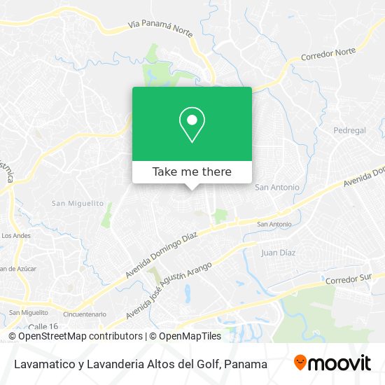 Lavamatico y Lavanderia Altos del Golf map
