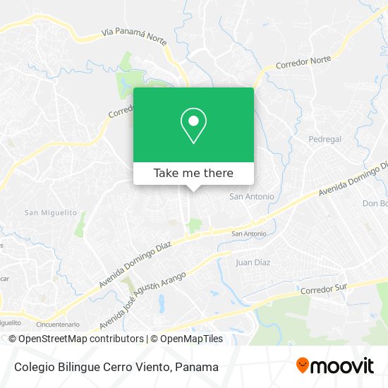 Colegio Bilingue Cerro Viento map