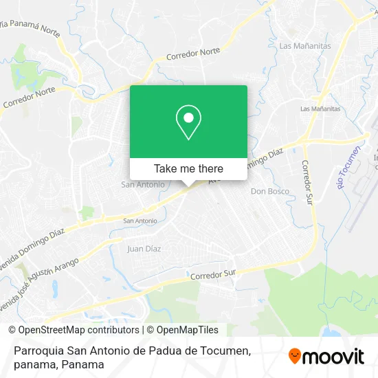 Parroquia San Antonio de Padua de Tocumen, panama map