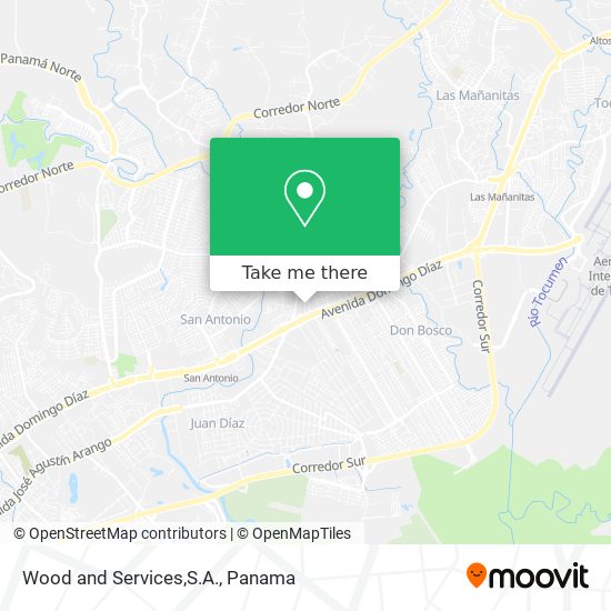 Wood and Services,S.A. map