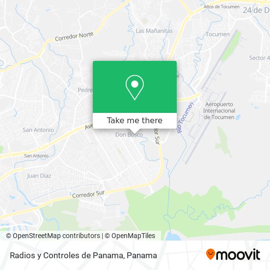 Radios y Controles de Panama map