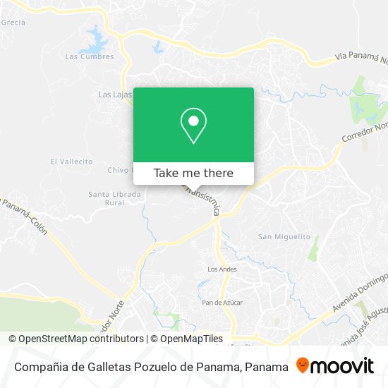 Compañia de Galletas Pozuelo de Panama map