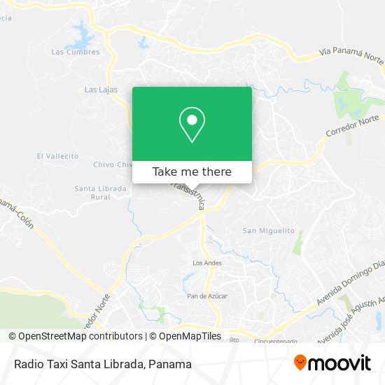 Mapa de Radio Taxi Santa Librada