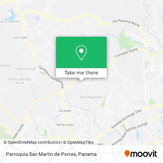 Mapa de Parroquia San Martin de Porres