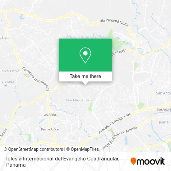 Mapa de Iglesia Internacional del Evangelio Cuadrangular