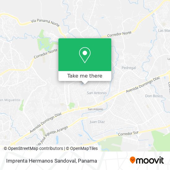 Imprenta Hermanos Sandoval map