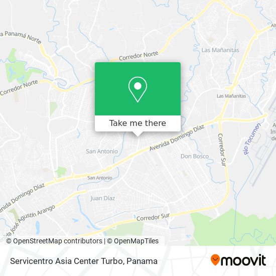 Servicentro Asia Center Turbo map