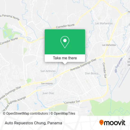 Mapa de Auto Repuestos Chung