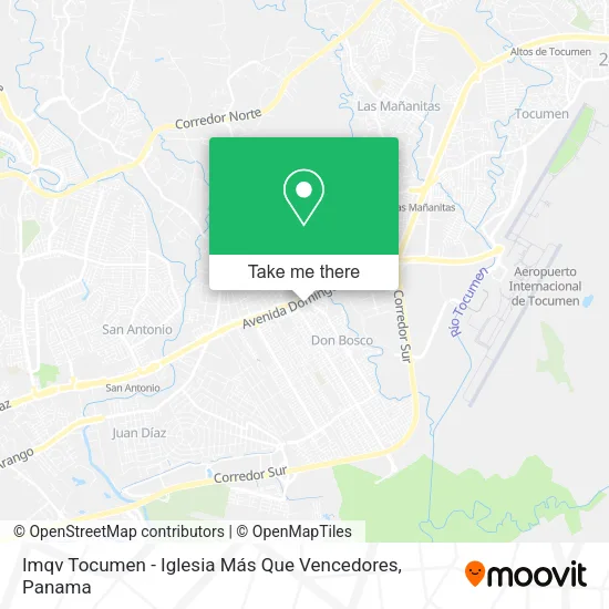 Mapa de Imqv Tocumen - Iglesia Más Que Vencedores