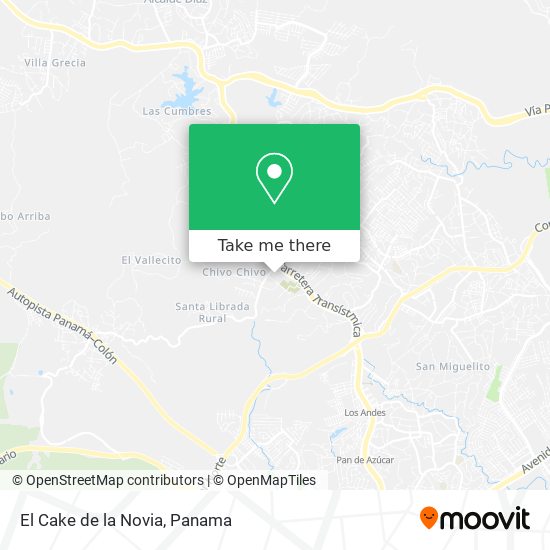 El Cake de la Novia map