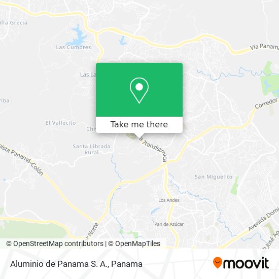 Aluminio de Panama S. A. map