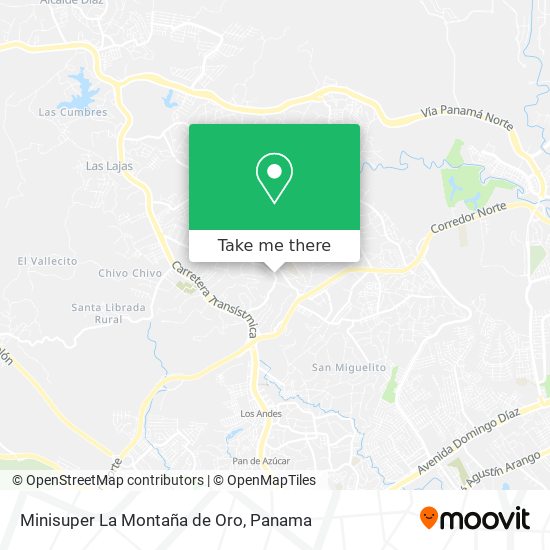 Minisuper La Montaña de Oro map