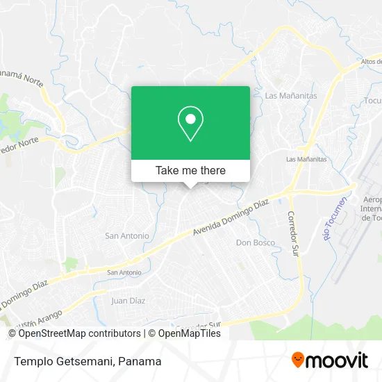 Mapa de Templo Getsemani