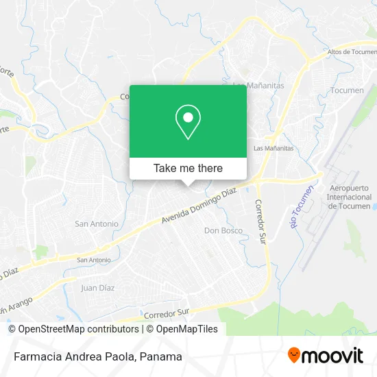 Mapa de Farmacia Andrea Paola