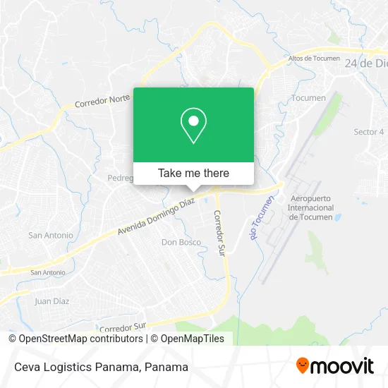 Mapa de Ceva Logistics Panama