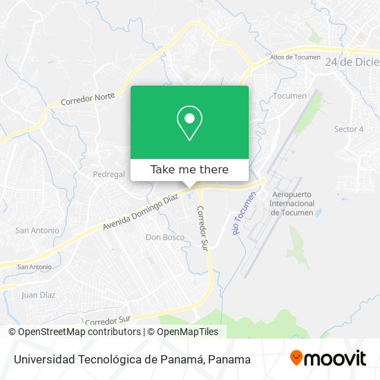 Mapa de Universidad Tecnológica de Panamá