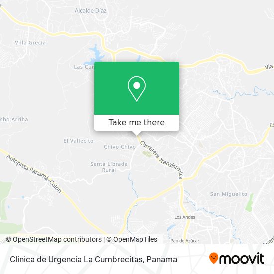 Clinica de Urgencia La Cumbrecitas map
