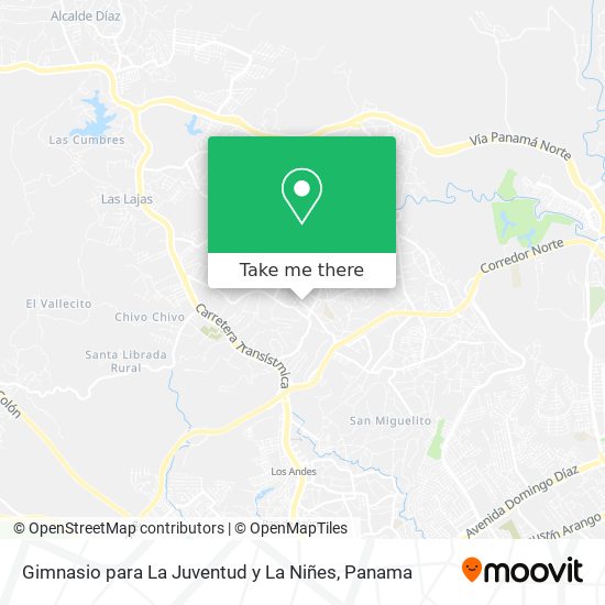 Mapa de Gimnasio para La Juventud y La Niñes