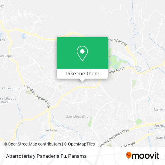 Mapa de Abarroteria y Panaderia Fu