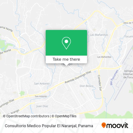 Mapa de Consultorio Medico Popular El Naranjal