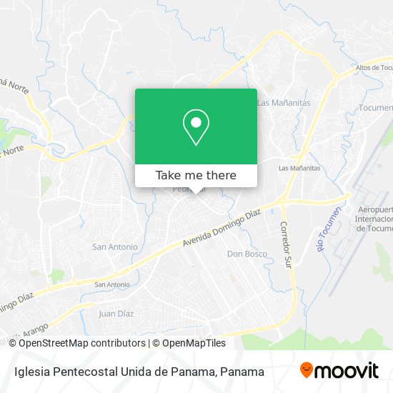 Mapa de Iglesia Pentecostal Unida de Panama