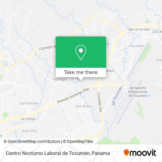 Centro Nocturno Laboral de Tocumén map