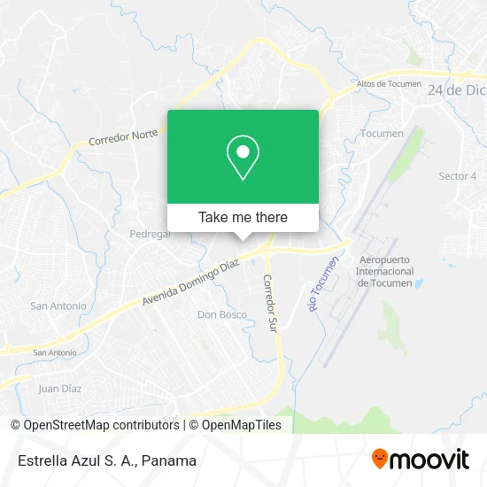 Mapa de Estrella Azul S. A.