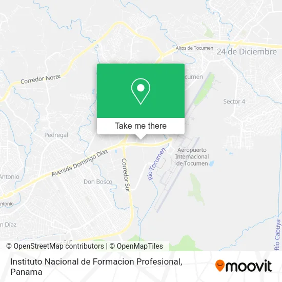 Mapa de Instituto Nacional de Formacion Profesional