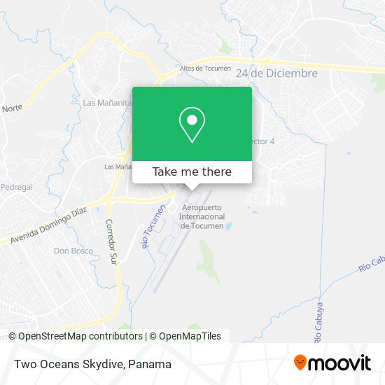 Mapa de Two Oceans Skydive