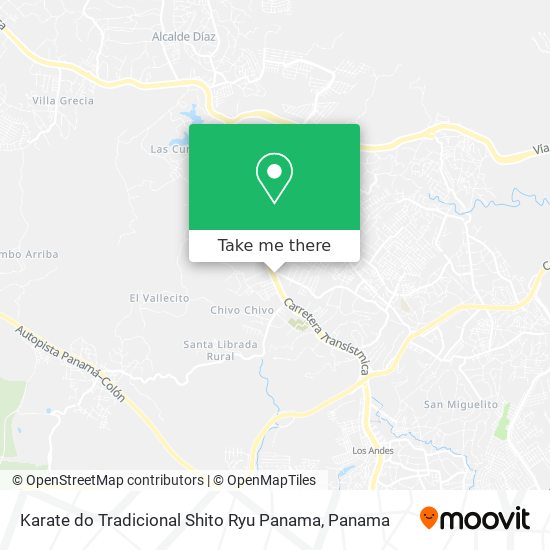 Karate do Tradicional Shito Ryu Panama map