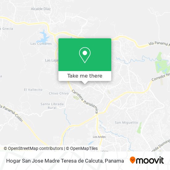 Hogar San Jose Madre Teresa de Calcuta map