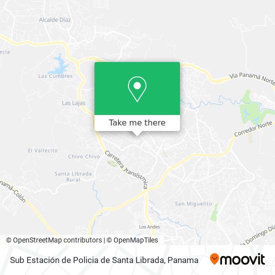 Mapa de Sub Estación de Policia de Santa Librada