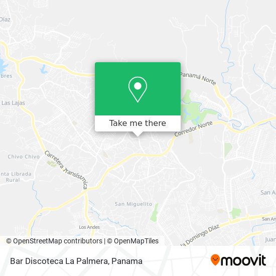 Bar Discoteca La Palmera map