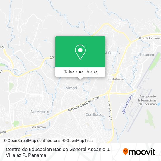 Centro de Educación Básico General Ascanio J. Villalaz P. map