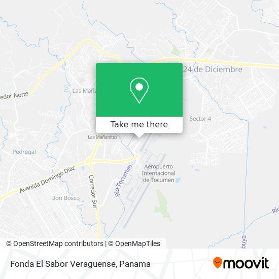 Fonda El Sabor Veraguense map